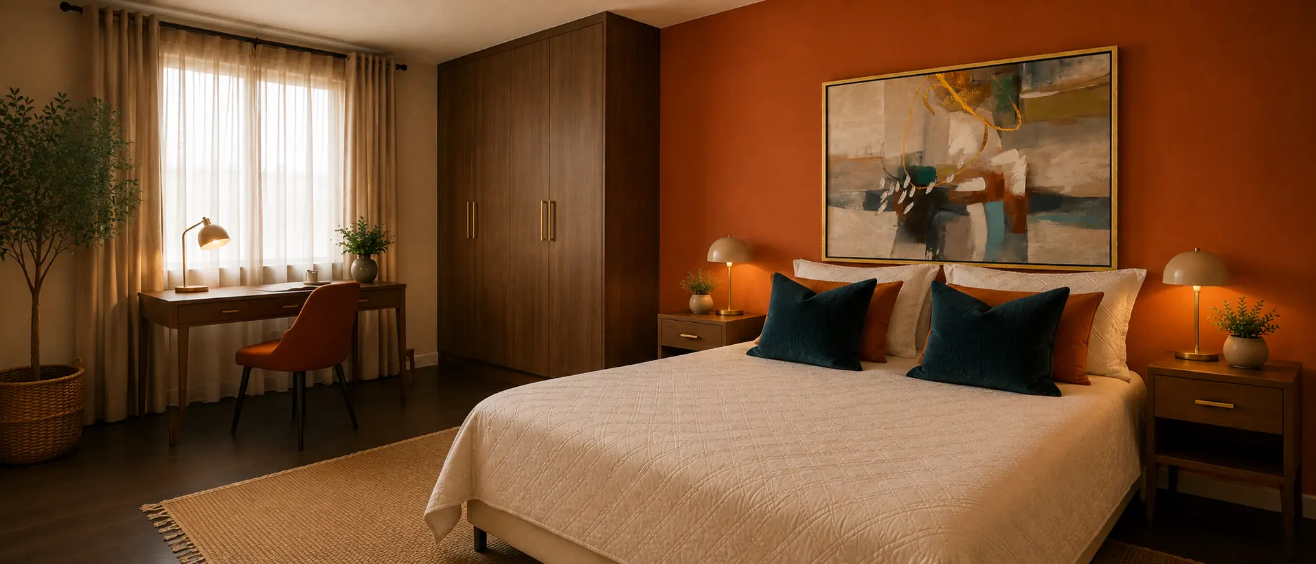Les textiles et objets aux matières naturelles de la chambre